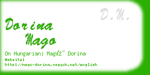 dorina mago business card